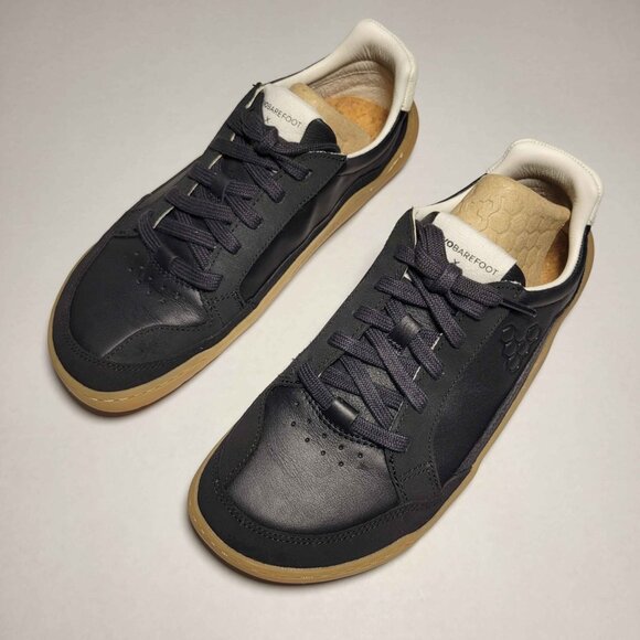 Vivobarefoot Womens Gobi II Premium Leather Sneaker in Obsidian - Picture 3 of 13